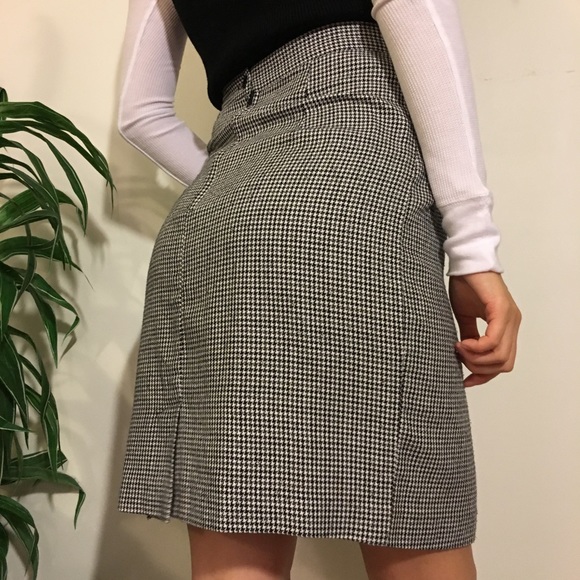 Vintage houndstooth skirt - Picture 2 of 3